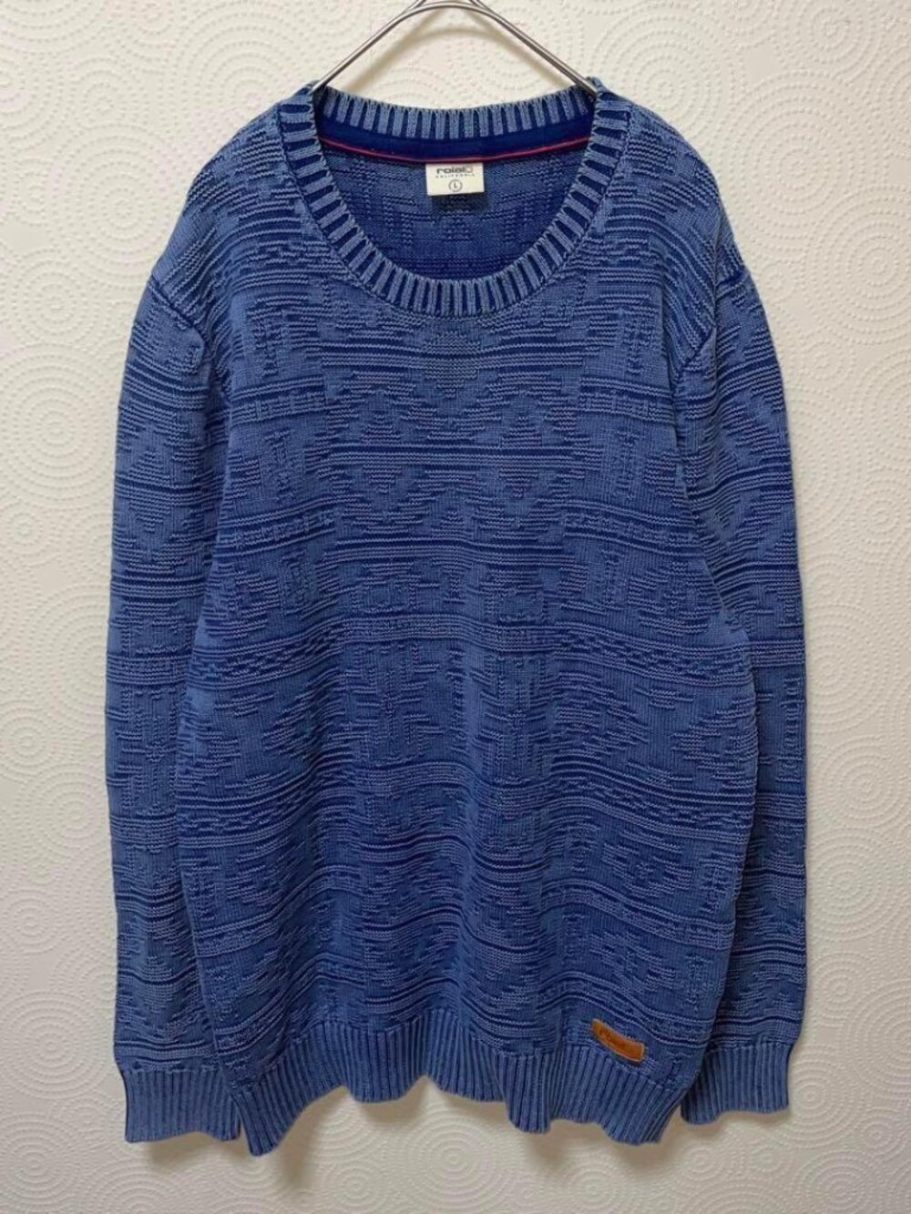 Notewo Knit Sweater Blue Long Sleeve